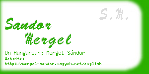 sandor mergel business card